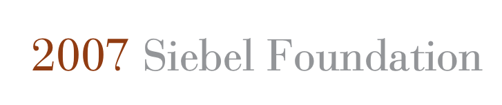 Project6 Designed Siebel Foundation’s 2007 Annual Report