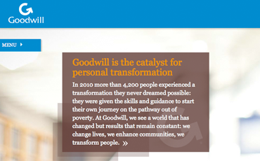 Goodwill 2010 Annual Report Designed by Project6