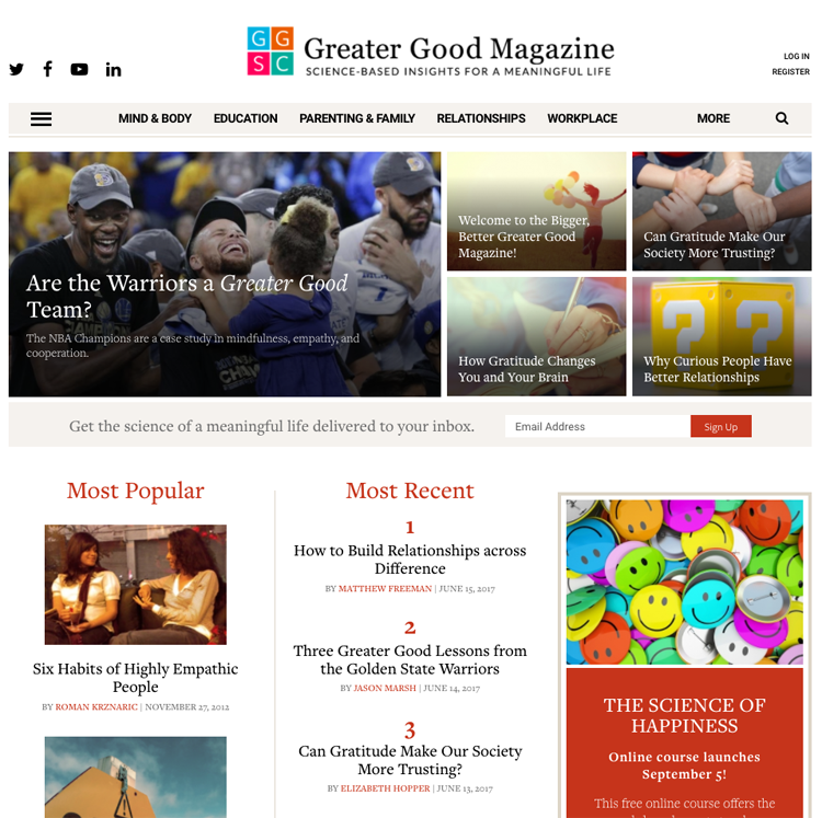 Magazine Website Design