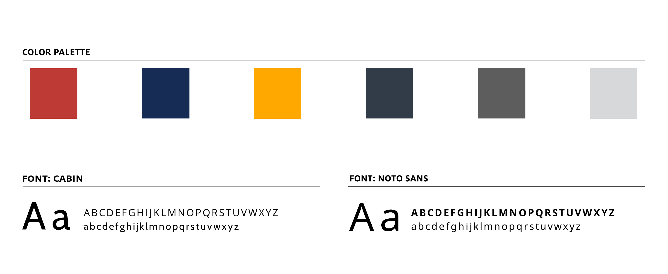 Hertz color palette and fonts