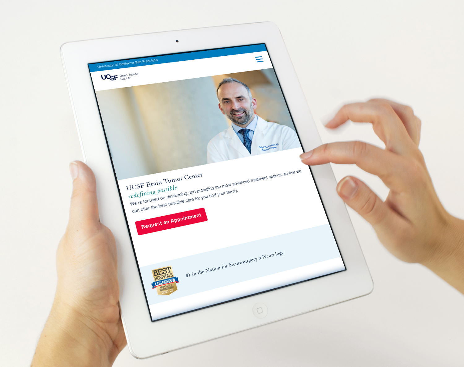 2023 MUSE Creative Award for CED 4 UCSF Brain Tumor Center iPad