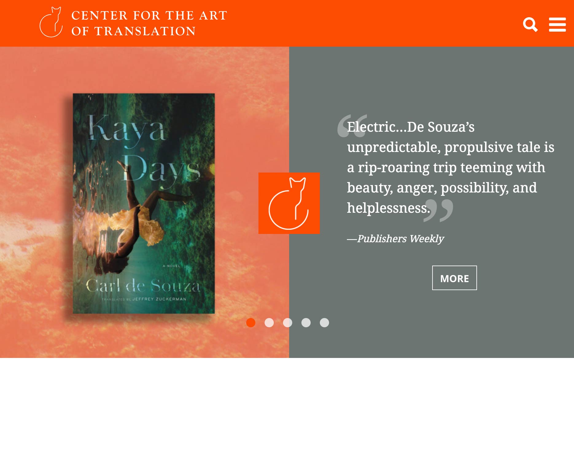 Center for the Art of Translation website design