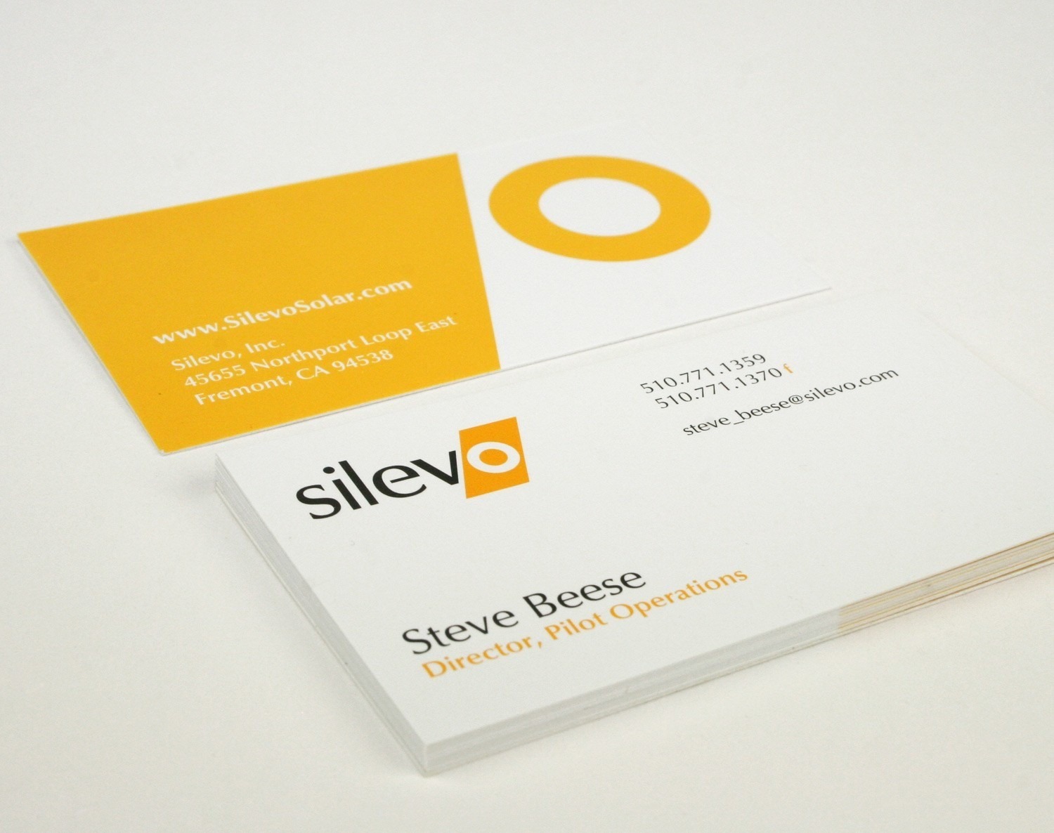 Silevo Solar 2 Silevo business card design