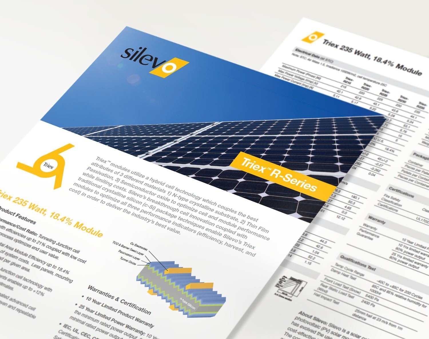 Silevo Solar 4 Solar Datasheet Design