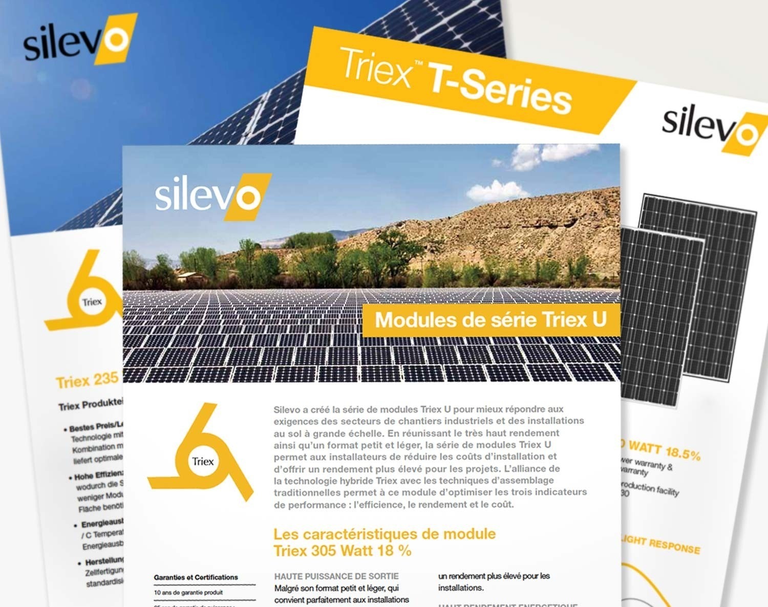 Silevo Solar 5 Solar Datasheet Design in German