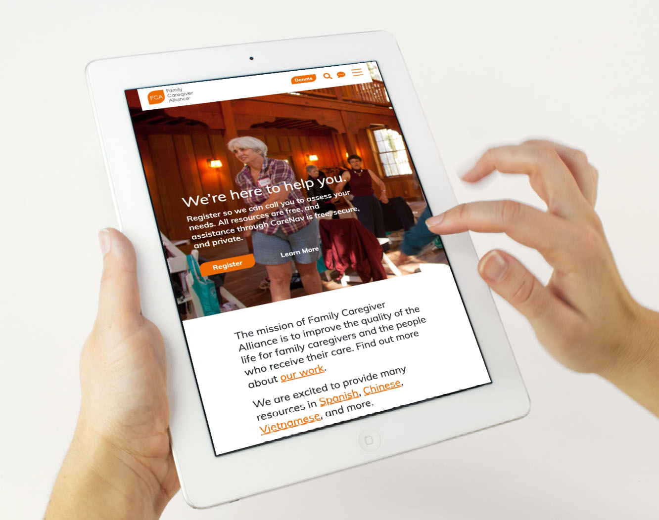 Family Caregiver Alliance 2 FCA iPad