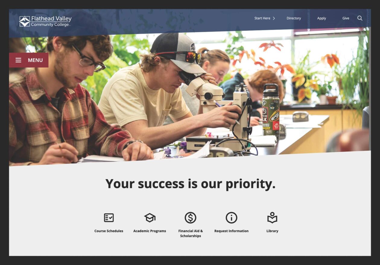 College website design FVCC 1