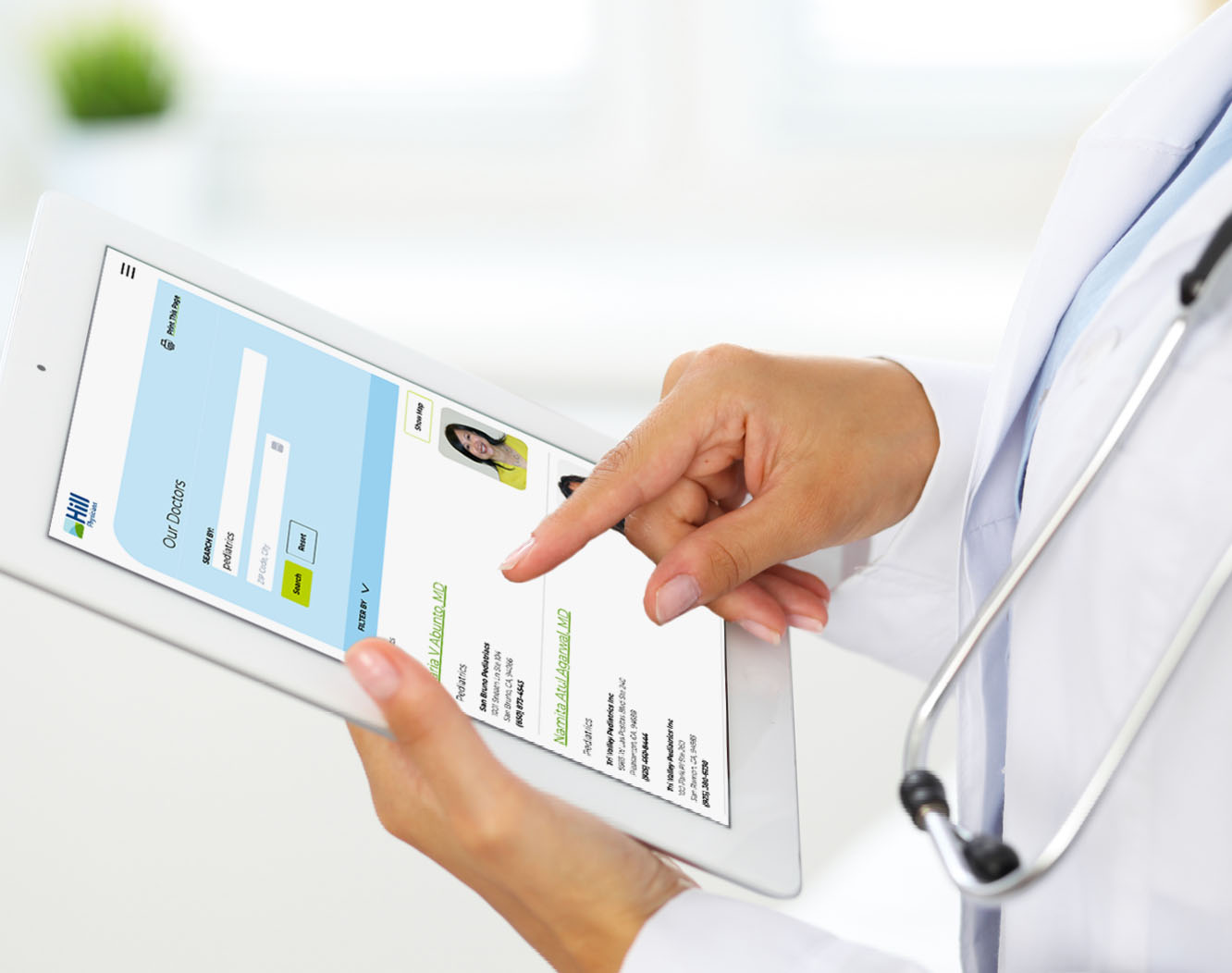 Nationally Recognized Family Caregiver Resource Brand Refresh and Website Design + Development 4 Hill Physicians website redesign iPad
