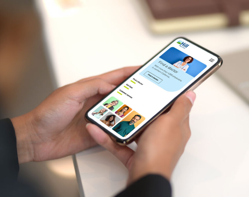 Hill Physicians website redesign iphone