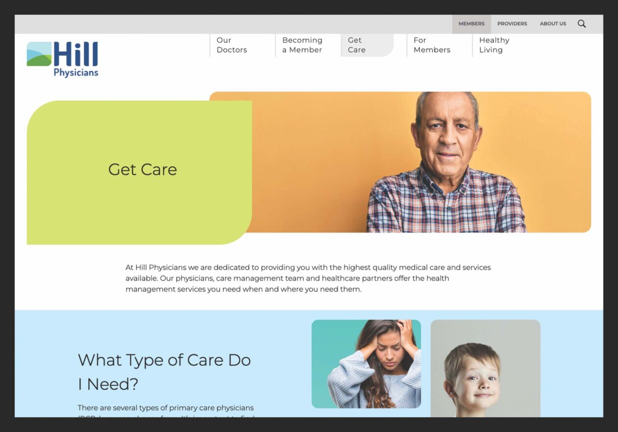 Hill Physicians Website Redesign slide 3