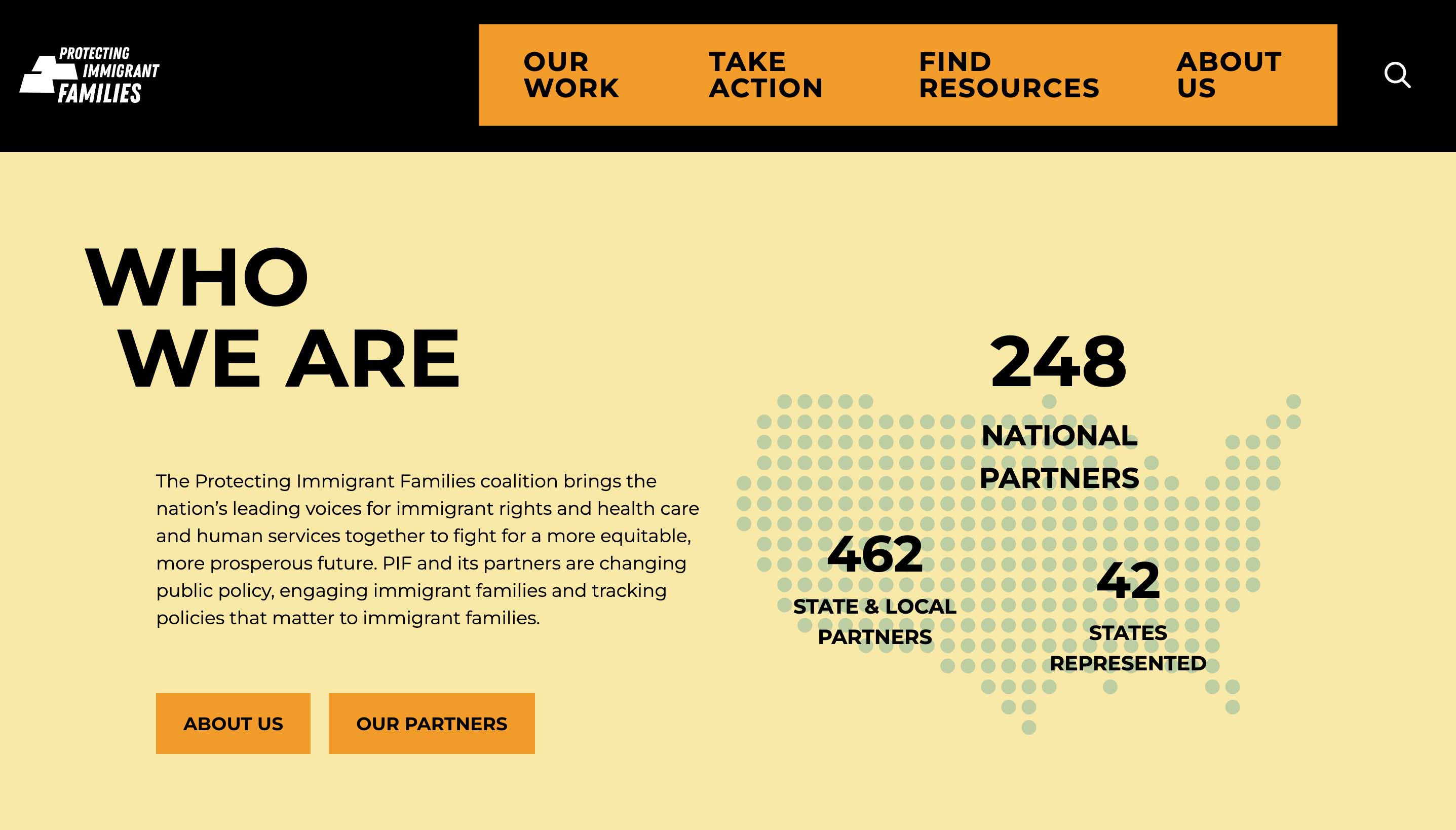 Nonprofit advocacy map infographic