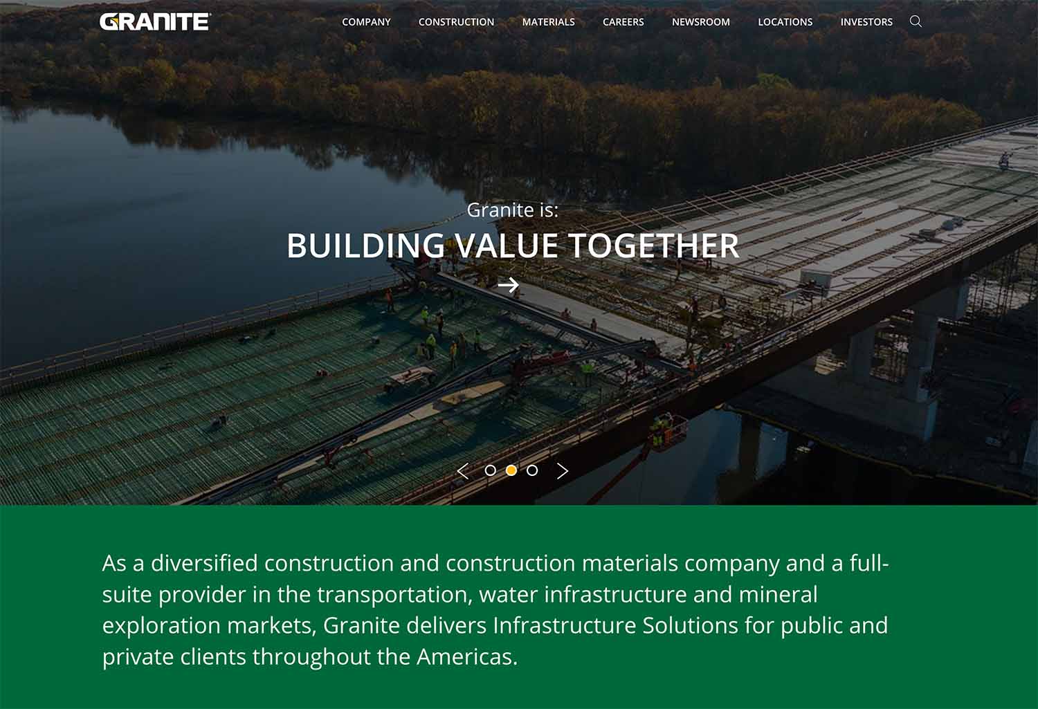 Award-winning Website design for construction