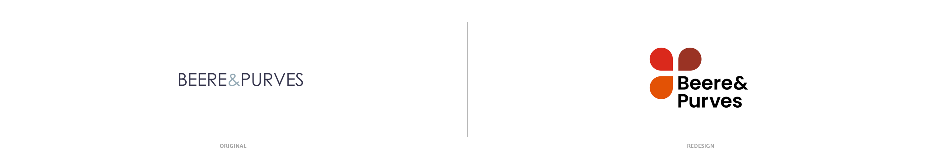Beere & Purves 11 Beere&Purves original logo vs new