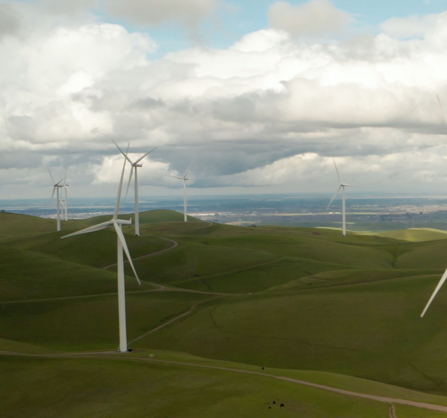 Wind turbines in California