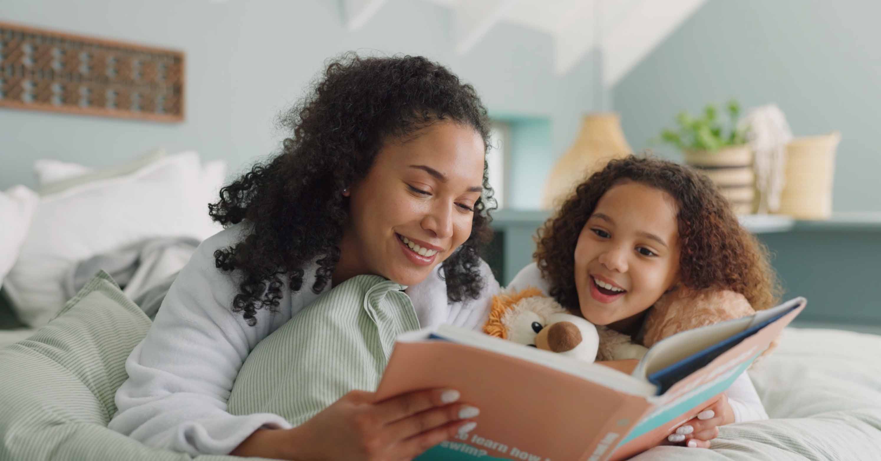 Glaucoma Research Foundation Mother and Daughter Reading