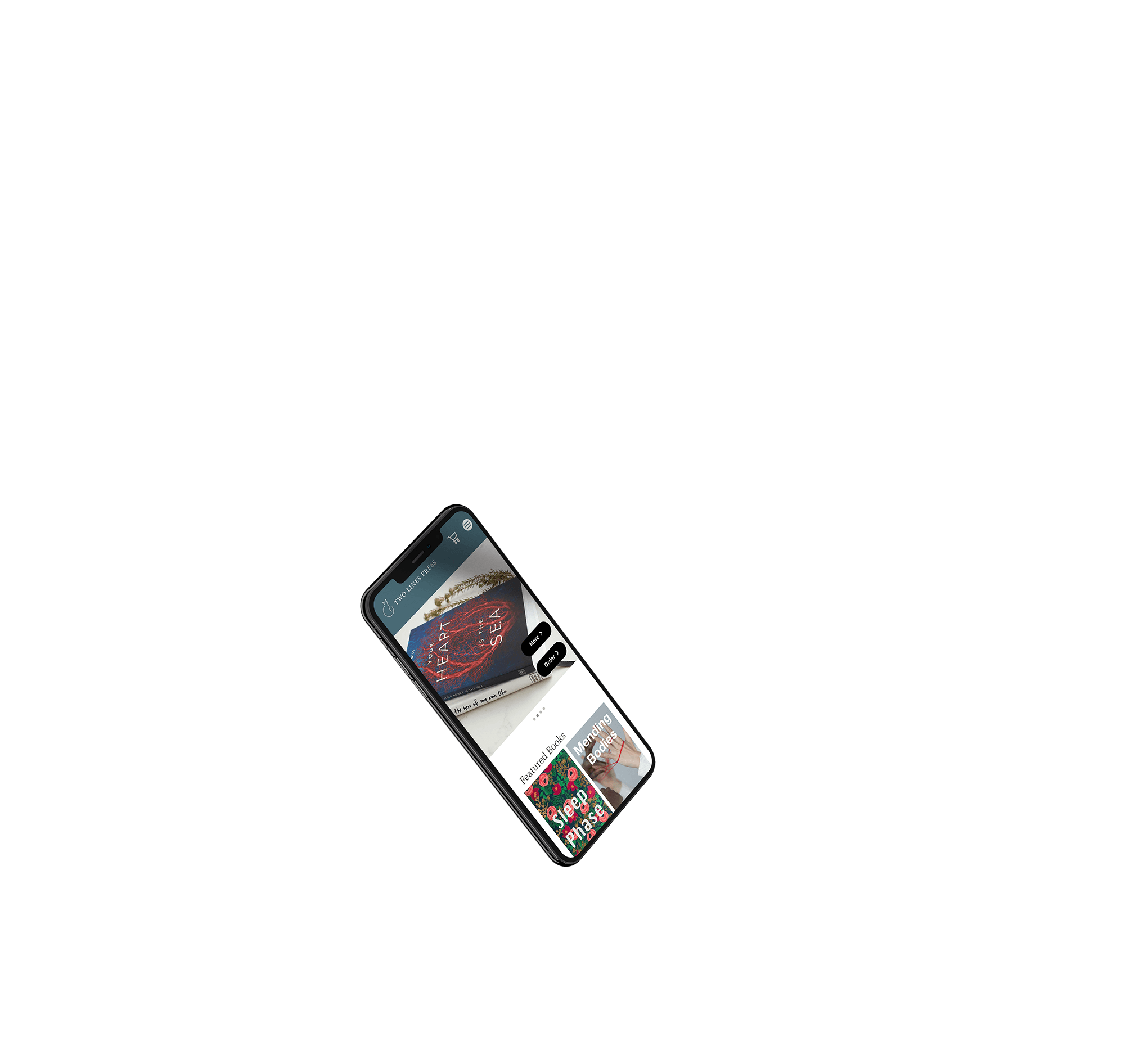 CAT Featured Books page on mobile